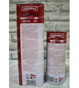 Антифриз -40 LONG LIFE G12+ червоний Hight Way Антифриз -40 LONG LIFE G12+ червоний Hight Way